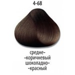ДТ 4-68 стойкая крем-краска для волос Средний коричневый шоколадный красный 60 мл 