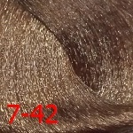 ДТ 7-42 стойкая крем-краска для волос Средний русый бежевый пепельный 60 мл 