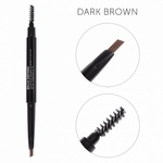 Механический карандаш для бровей со щеткой Brow Definer (dark brown) цвет темно-коричневый